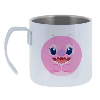 Lilo & Stitch Angel pink — Κούπα Ανοξείδωτη διπλού τοιχώματος 400ml