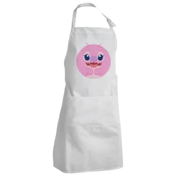 Lilo & Stitch Angel pink, Adult Chef Apron (with sliders and 2 pockets)