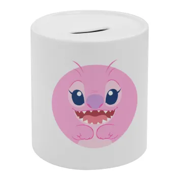 Lilo & Stitch Angel pink, Κουμπαράς πορσελάνης με τάπα