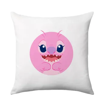 Lilo & Stitch Angel pink, Μαξιλάρι καναπέ 40x40cm περιέχεται το  γέμισμα