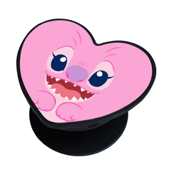 Lilo & Stitch Angel pink, Phone Holders Stand  καρδιά Μαύρο Βάση Στήριξης Κινητού στο Χέρι