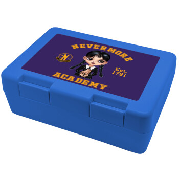 Wednesday Adams, nevermore, Children's cookie container BLUE 185x128x65mm (BPA free plastic)