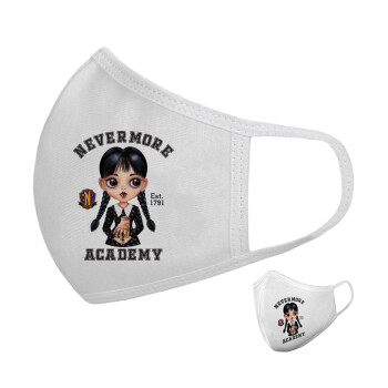 Wednesday Adams, nevermore, Μάσκα υφασμάτινη υψηλής άνεσης παιδική (Δώρο πλαστική θήκη)