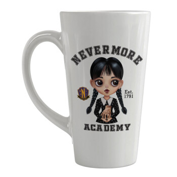 Wednesday Adams, nevermore, Κούπα κωνική Latte Μεγάλη, κεραμική, 450ml
