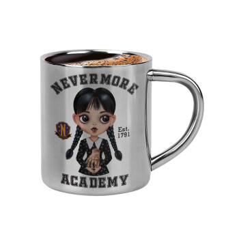 Wednesday Adams, nevermore, Κουπάκι μεταλλικό διπλού τοιχώματος για espresso (220ml)