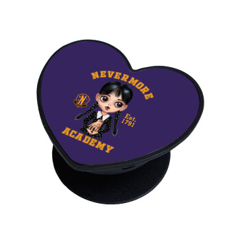 Wednesday Adams, nevermore, Phone Holders Stand  καρδιά Μαύρο Βάση Στήριξης Κινητού στο Χέρι