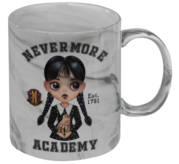 Wednesday Adams — Κούπα κεραμική, marble style (μάρμαρο), 330ml