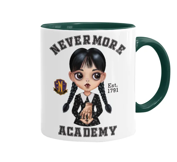 Wednesday Adams — Κούπα χρωματιστή πράσινη, κεραμική, 330ml