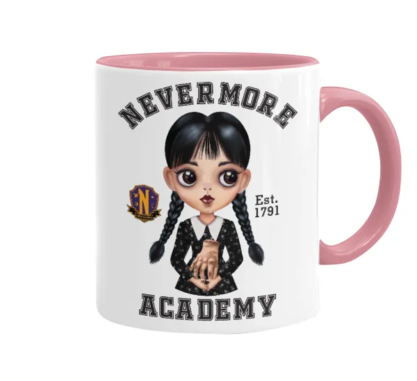 Wednesday Adams — Κούπα χρωματιστή ροζ, κεραμική, 330ml