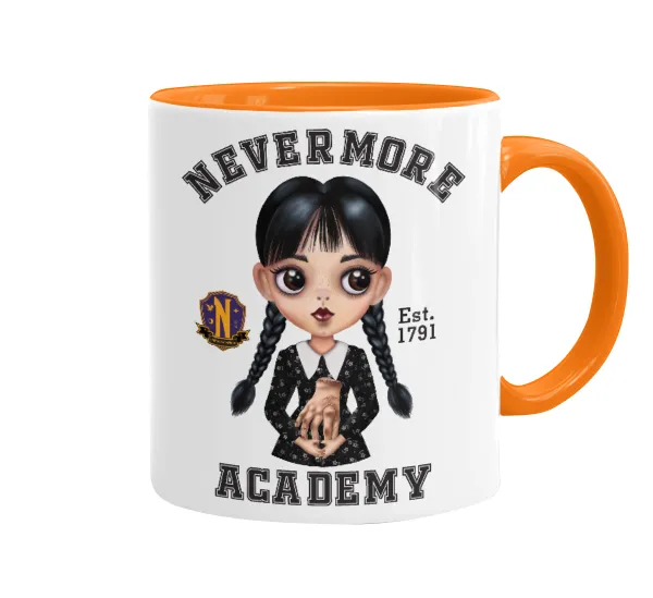 Wednesday Adams — Κούπα χρωματιστή πορτοκαλί, κεραμική, 330ml