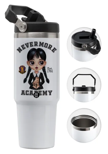 Wednesday Adams — Θερμός Ανοξείδωτο 30oz με χερούλι