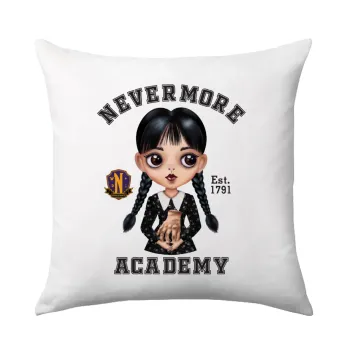 Wednesday Adams, nevermore, Μαξιλάρι καναπέ 40x40cm περιέχεται το  γέμισμα
