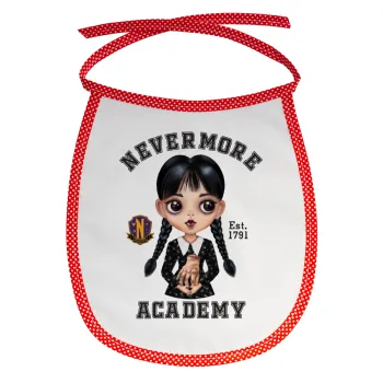 Wednesday Adams, nevermore, Σαλιάρα μωρού αλέκιαστη με κορδόνι Κόκκινη