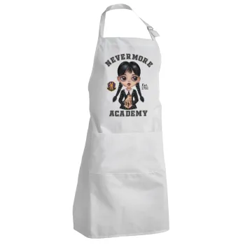 Wednesday Adams, nevermore, Adult Chef Apron (with sliders and 2 pockets)