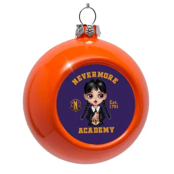 Wednesday Adams, nevermore, Orange Christmas tree ornament bauble 8cm