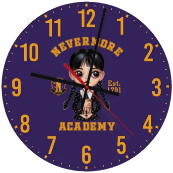 Wednesday Adams, nevermore, Ρολόι τοίχου ξύλινο (30cm)