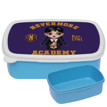 Wednesday Adams, nevermore, ΜΠΛΕ παιδικό δοχείο φαγητού (lunchbox) πλαστικό (BPA-FREE) Lunch Βox M18 x Π13 x Υ6cm