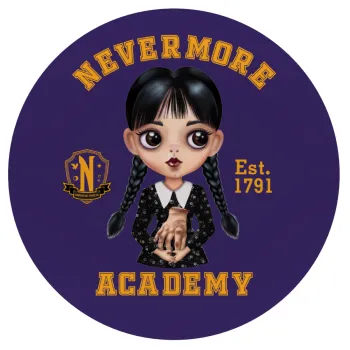 Wednesday Adams, nevermore, Mousepad Round 20cm