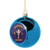 Blue Christmas tree ball ornament 8cm