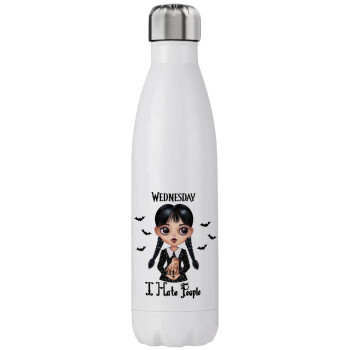Wednesday Adams, i hate people, Stainless steel, double-walled, 750ml