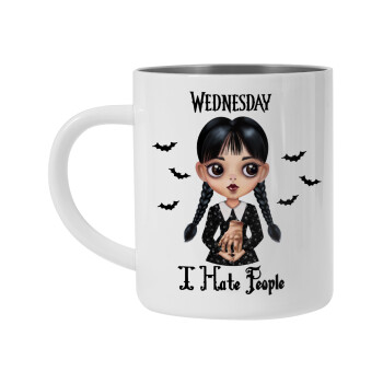 Wednesday Adams, i hate people, Κούπα Ανοξείδωτη διπλού τοιχώματος 300ml