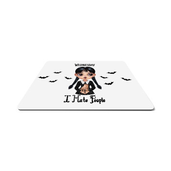 Wednesday Adams, i hate people, Mousepad rect 27x19cm