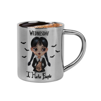 Wednesday Adams, i hate people, Κουπάκι μεταλλικό διπλού τοιχώματος για espresso (220ml)