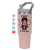 Pink color, 890ml (30oz) stainless Steel Tumbler with Handle