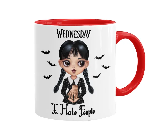 Wednesday Adams — Κούπα χρωματιστή κόκκινη, κεραμική, 330ml