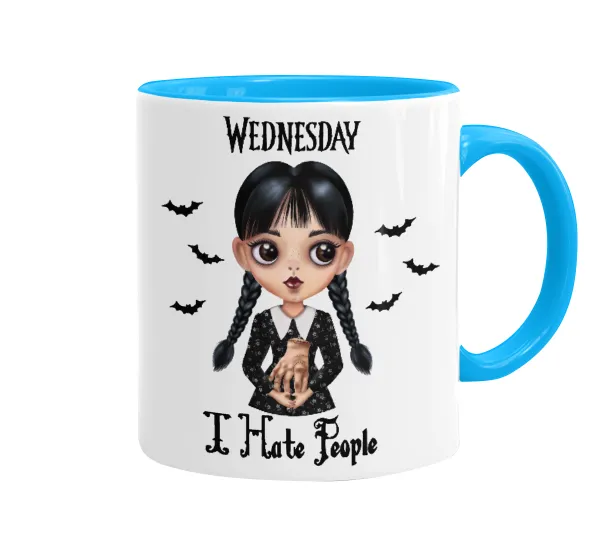 Wednesday Adams — Κούπα χρωματιστή γαλάζια, κεραμική, 330ml
