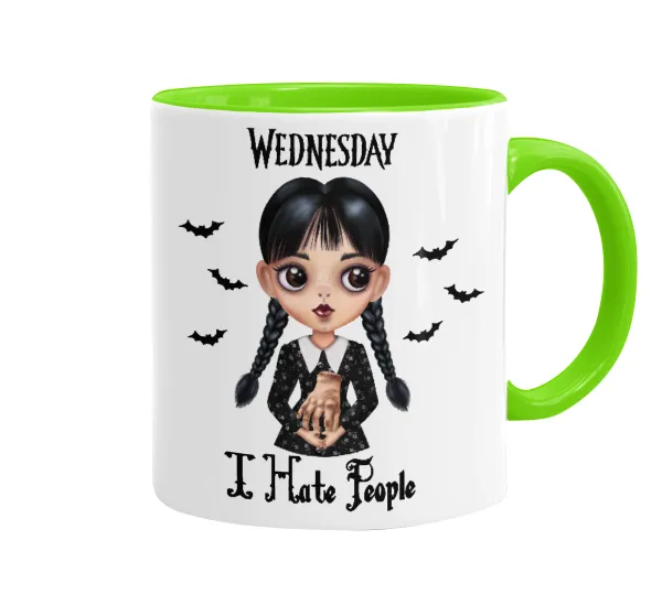 Wednesday Adams — Κούπα χρωματιστή βεραμάν, κεραμική, 330ml