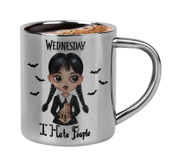 Wednesday Adams — Double-wall metal cup for espresso (220ml)