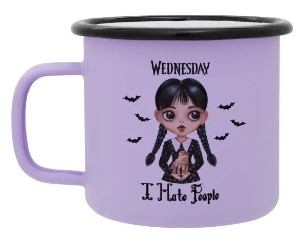 Wednesday Adams — Κούπα Μεταλλική εμαγιέ ΜΑΤ Light Pastel Purple 360ml