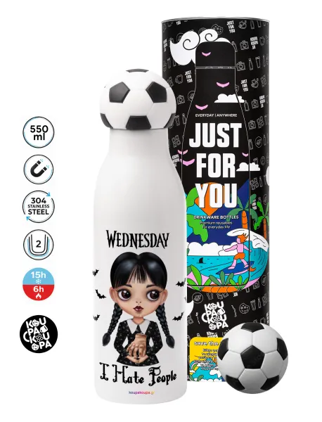 Wednesday Adams — Soccer Metal mug thermos, double wall, 550ml