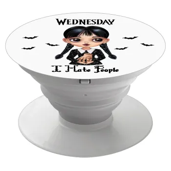 Wednesday Adams, i hate people, Phone Holders Stand  Λευκό Βάση Στήριξης Κινητού στο Χέρι