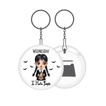 Wednesday Adams, i hate people, Μπρελόκ μεταλλικό 5cm με ανοιχτήρι