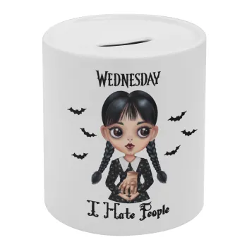 Wednesday Adams, i hate people, Κουμπαράς πορσελάνης με τάπα