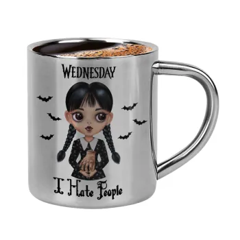 Wednesday Adams, i hate people, Κουπάκι μεταλλικό διπλού τοιχώματος για espresso (220ml)