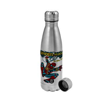 Spiderman no way home, Metallic water bottle, stainless steel, 750ml