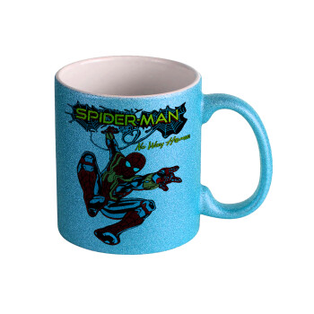 Spiderman no way home, Κούπα Σιέλ Glitter που γυαλίζει, κεραμική, 330ml