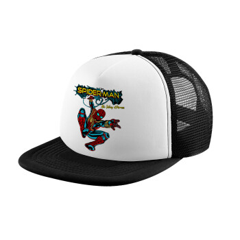 Spiderman no way home, Καπέλο Soft Trucker με Δίχτυ Black/White 