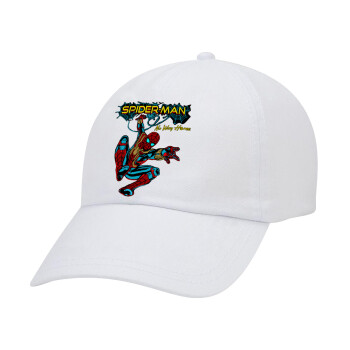 Spiderman no way home, Καπέλο ενηλίκων Jockey Λευκό (snapback, 5-φύλλο, unisex)