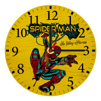 Spiderman no way home, Ρολόι τοίχου ξύλινο plywood (20cm)