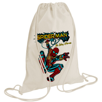 Spiderman no way home, Τσάντα πλάτης πουγκί GYMBAG natural (28x40cm)