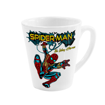Spiderman no way home, Κούπα κωνική Latte Λευκή, κεραμική, 300ml