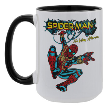 Spiderman no way home, Κούπα Mega 15oz, κεραμική Μαύρη, 450ml