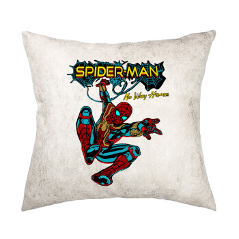 Spiderman no way home, Μαξιλάρι καναπέ Δερματίνη Γκρι 40x40cm με γέμισμα