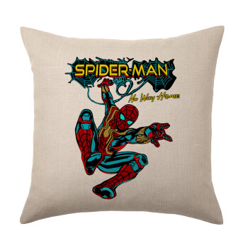 Spiderman no way home, Μαξιλάρι καναπέ ΛΙΝΟ 40x40cm περιέχεται το  γέμισμα