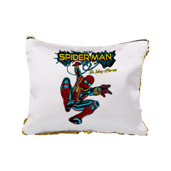 Spiderman no way home, Τσαντάκι νεσεσέρ με πούλιες (Sequin) Χρυσό
