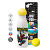 Tennis ball Metal mug thermos White, double wall, 550ml